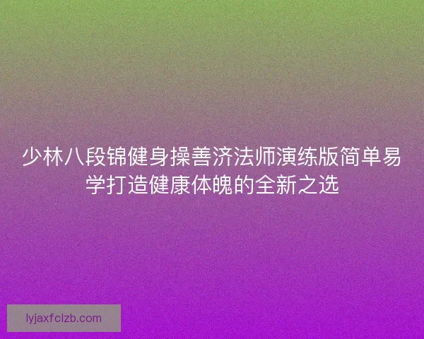 少林八段锦健身操善济法师演练版简单易学打造健康体魄的全新之选